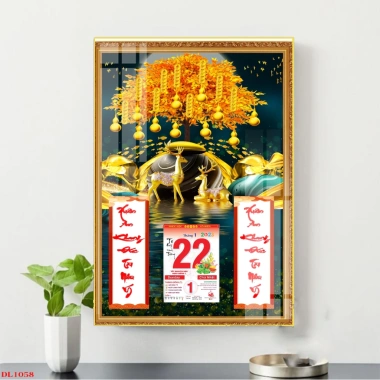 Lịch tết Tráng Gương 2.026 Cây Kim Tiền Tài Lộc Bính Ngọ cao cấp treo tường Quà tặng LTKT06 giá 130.000 4