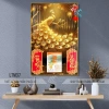 Lịch Tết tráng gương 2.026 - Chim Khổng Tước 30x40cm treo tường, kèm Bloc 10,5x14,5cm, khung viền bo, giá ưu đãi 93.000₫ 4