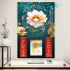 Lịch Tết tráng gương 2.026 Cửu Ngư Quần Hội 40x60cm - Treo tường, khung viền bo, tặng Bloc 5