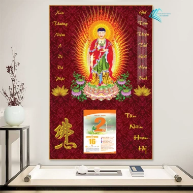 Lịch Tết Tráng Gương 2.026 - Treo Tường Phật Giáo 40x60cm Bo viền, Tặng Bloc lịch, Giá 159.600₫ 9 Lịch Tết Tráng Gương 2.026 - Treo Tường Phật Giáo 40x60cm Bo viền, Tặng Bloc lịch, Giá 159.600₫ 9
