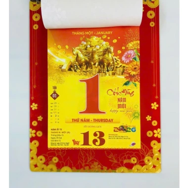 Lịch Tết Treo Tường 2.026 - Bình Ngọ Mã Đào Thành Công 17x25cm Giá Ưu Đãi 149k