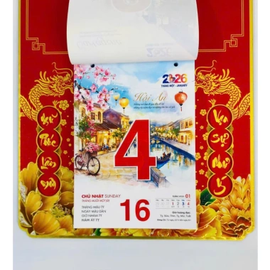 Lịch Tết Treo Tường 2.026 - Bình Ngọ Mã Đào Thành Công 17x25cm Giá Ưu Đãi 149k