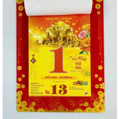 Lịch Tết Treo Tường 2.026 - Bloc Binh Ngọ 17x25cm Giá ưu đãi 155.000 VNĐ 2 Lịch Tết Treo Tường 2.026 - Bloc Binh Ngọ 17x25cm Giá ưu đãi 155.000 VNĐ 2