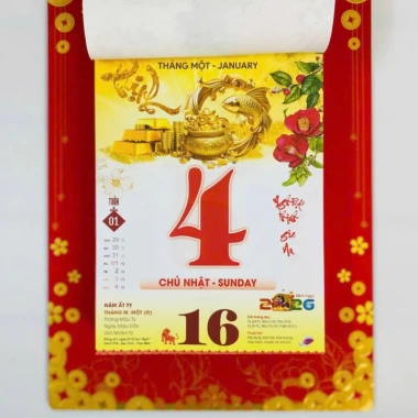 Lịch Tết Treo Tường 2.026 - Bloc Binh Ngọ 17x25cm Giá ưu đãi 155.000 VNĐ