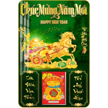 Lịch Tết Tường Vip Laminate Tráng Gương 2.026 40x60 cm – 26 mẫu độc đáo, chỉ 218.500 VND