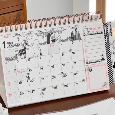 Lịch Tháng Moomin 2.026 Để Bàn – Thiết Kế Tối Giản, Kế Hoạch, Quà Dễ Thương 3