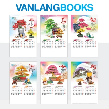 Lịch Tờ 2.026 Treo Tường Vanlangbooks Bonsai & Trà Đạo (VLLT04) 7 Tờ Lò Xo – Giá 30.000 VNĐ