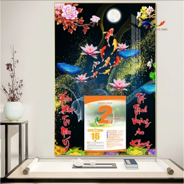 Lịch tráng gương 2.026 Bình Ngọ Cá Chép Tài Lộc - Mẫu mới hiện đại, treo tường 40x60cm, bo viền 9mm, kèm lốc lịch đại, giá chỉ 110.200đ 6 Lịch tráng gương 2.026 Bình Ngọ Cá Chép Tài Lộc - Mẫu mới hiện đại, treo tường 40x60cm, bo viền 9mm, kèm lốc lịch đại, giá chỉ 110.200đ 6