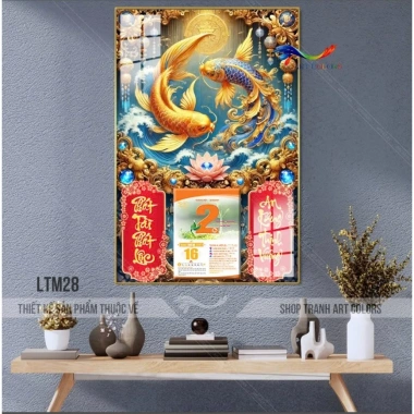 Lịch tráng gương 2.026 Bình Ngọ Cá Chép Tài Lộc - Mẫu mới hiện đại, treo tường 40x60cm, bo viền 9mm, kèm lốc lịch đại, giá chỉ 110.200đ 7 Lịch tráng gương 2.026 Bình Ngọ Cá Chép Tài Lộc - Mẫu mới hiện đại, treo tường 40x60cm, bo viền 9mm, kèm lốc lịch đại, giá chỉ 110.200đ 7