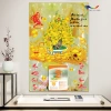 Lịch tráng gương 2.026 Binh Ngọ Hoa Mai Phú Quý - Mẫu mới hiện đại, treo tường 40x60cm, bo viền 9mm, kèm lốc lịch 2