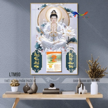 Lịch tráng gương 2.026 Bình Ngọ Phật Quan Âm Bồ Tát, treo tường 40x60, lốc lịch 5 Lịch tráng gương 2.026 Bình Ngọ Phật Quan Âm Bồ Tát, treo tường 40x60, lốc lịch 5
