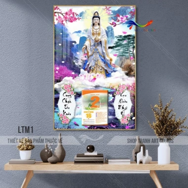 Lịch tráng gương 2.026 Bình Ngọ Phật Quan Âm Bồ Tát, treo tường 40x60, lốc lịch 8 Lịch tráng gương 2.026 Bình Ngọ Phật Quan Âm Bồ Tát, treo tường 40x60, lốc lịch 8