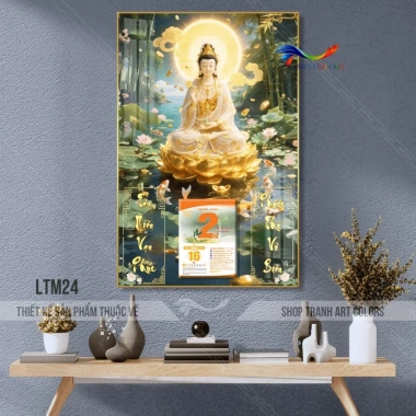 Lịch tráng gương 2.026 Bình Ngọ Phật Quan Âm Bồ Tát, treo tường 40x60, lốc lịch 9 Lịch tráng gương 2.026 Bình Ngọ Phật Quan Âm Bồ Tát, treo tường 40x60, lốc lịch 9