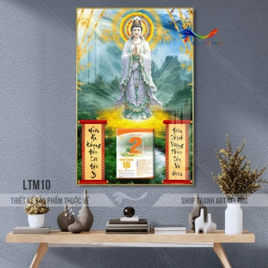 Lịch tráng gương 2.026 Bình Ngọ Phật Quan Âm Bồ Tát, treo tường 40x60, lốc lịch 10 Lịch tráng gương 2.026 Bình Ngọ Phật Quan Âm Bồ Tát, treo tường 40x60, lốc lịch 10