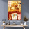 Lịch tráng gương 2.026 Bình Ngọc Chiêu Tài - Hũ tài lộc, treo tường 40x60cm, kèm lốc lịch 3