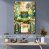 Lịch tráng gương 2.026 Bình Ngọc Chiêu Tài - Hũ tài lộc, treo tường 40x60cm, kèm lốc lịch 7