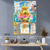 Lịch tráng gương 2.026 Bình Ngọc Chiêu Tài - Hũ tài lộc, treo tường 40x60cm, kèm lốc lịch 8