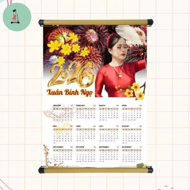 Lịch Treo Tết 2.026 - Lịch Treo Tường In Ảnh Đặt Theo Yêu Cầu, Giá 50.000₫