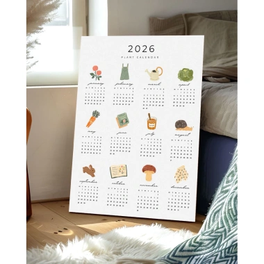 Lịch treo tường 2.026 30x40cm - Du lịch, làm bánh, làm vườn, giấy cứng cáp, chỉ 58.000 VNĐ