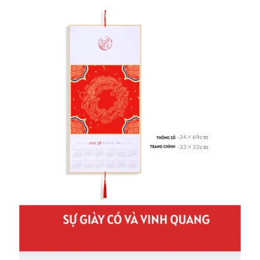 Lịch treo tường 2.026 có ô viết thư pháp - Kèm dây treo và dây tuarua, giá 89.000đ 10