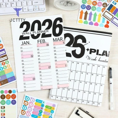 Lịch treo tường 2.026 – Đơn giản, rõ ràng, thiết kế đẹp, lên kế hoạch ngày, trang trí phòng