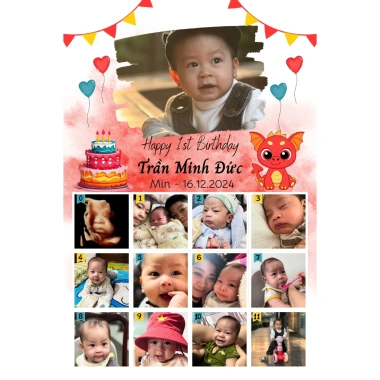 Lịch treo tường 2.026 nẹp ống sáo, ép gỗ - Thiết kế miễn phí theo yêu cầu, giá ưu đãi 86.130₫