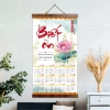 Lịch treo tường 2.026 Tranh Thư Pháp Canvas 40x70cm kèm nẹp gỗ 2 đầu, lịch âm, giá chỉ 135k 4