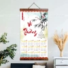 Lịch treo tường 2.026 Tranh Thư Pháp Canvas 40x70cm kèm nẹp gỗ 2 đầu, lịch âm, giá chỉ 135k 6