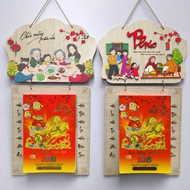 Lịch Treo Tường Bính Ngọ 2.026 - Lịch Gỗ Decor Nhà Đẹp, Thiết Kế Sang Trọng, Giá Ưu Đãi 269.000₫