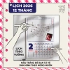 Lịch treo tường mẫu trắng tự thiết kế, in ảnh theo yêu cầu - giá ưu đãi 80.000đ