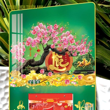 Lịch treo tường tráng gương Hoa Đào Bloc 14.5x20.5cm giá ưu đãi 159.000 VND 3