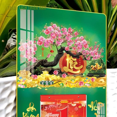 Lịch treo tường tráng gương Hoa Đào Bloc 14.5x20.5cm giá ưu đãi 159.000 VND 4