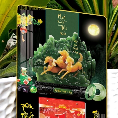 Lịch treo tường tráng gương Mã Đáo - kèm bloc 14.5x20.5cm, giá ưu đãi 139.000₫ 4