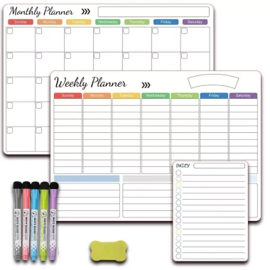 Lịch từ tính BEOHESP Bảng lịch trắng gắn tủ lạnh xóa khô kèm bút lên kế hoạch tháng tại nhà giảm giá 197k 5