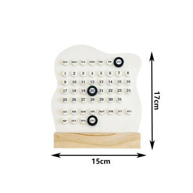 Lịch vạn niên gỗ CÔNG CỤ Montessori – Điều chỉnh tuần‑tháng, hiển thị ngày, lịch trình bàn văn phòng