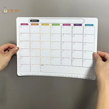 Lịch xóa khô tủ lạnh từ tính LTIOMJ – Bảng trắng ghi chú, công cụ lập kế hoạch tháng, trang trí tủ bếp, giảm còn 53.900₫