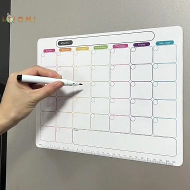 Lịch xóa khô tủ lạnh từ tính LTIOMJ – Bảng trắng ghi chú, công cụ lập kế hoạch tháng, trang trí tủ bếp, giảm còn 53.900₫ 3