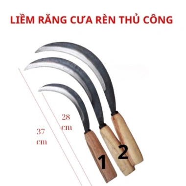 Liềm răng cưa thép chuẩn sắc bén - Cắt cỏ, gặt lúa, cắt rau tiện lợi, giá chỉ 28.000₫ 2