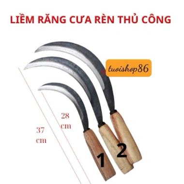Liềm răng cưa thép chuẩn sắc bén - Cắt cỏ, gặt lúa, cắt rau tiện lợi, giá chỉ 28.000₫ 6