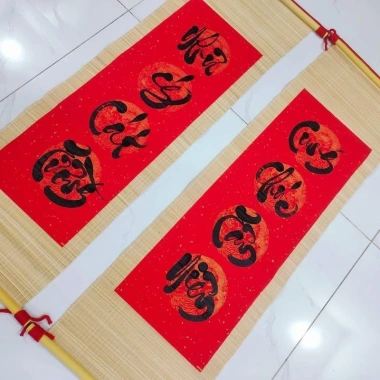 Liễn Câu Đối Mành Tre Thư Pháp 1m - Trang Trí Tết Năm Mới May Mắn, Giá ưu đãi 250.000 - Xưởng Sáo Hoàng Lâm 5 Liễn Câu Đối Mành Tre Thư Pháp 1m - Trang Trí Tết Năm Mới May Mắn, Giá ưu đãi 250.000 - Xưởng Sáo Hoàng Lâm 5