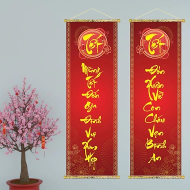Liễn Câu Đối Tết 2.026 Tường Vip - Mừng Tết Gia Đình Vui Sum, Đón Xuân An Lành 100.000
