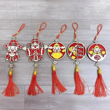 Liễn gỗ treo cây, tua dua gỗ trang trí Tết – Giá chỉ 13.500₫, chất liệu tự nhiên, sáng bóng 5