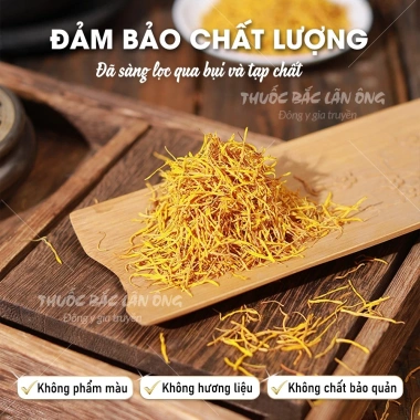 Liên Tu 100g Nhị Sen Khô Thơm Sạch Trà Dưỡng Tâm, An Thần, Ngủ Ngon, Giá 30.000₫