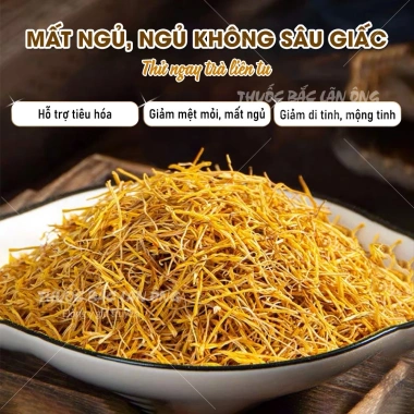 Liên Tu 100g Nhị Sen Khô Thơm Sạch Trà Dưỡng Tâm, An Thần, Ngủ Ngon, Giá 30.000₫