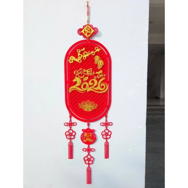 Liễng treo Tết 2.026 size to 28x106cm nỉ nhung loại 1 dải decor Tết giá 39.000 6