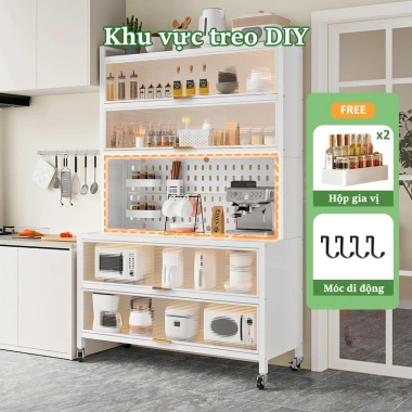 Lifinity Tủ bếp đa năng – Kệ lưu trữ, giá để đồ, kệ lò vi sóng, tiết kiệm không gian 633k