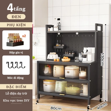 Lifinity Tủ bếp đa năng – Kệ lưu trữ, giá để đồ, kệ lò vi sóng, tiết kiệm không gian 633k 10 Lifinity Tủ bếp đa năng – Kệ lưu trữ, giá để đồ, kệ lò vi sóng, tiết kiệm không gian 633k 10