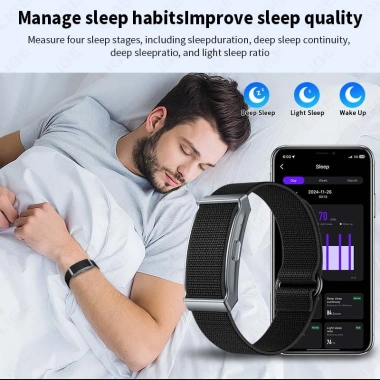 LIGE Vòng đeo tay thông minh không màn hình - Theo dõi nhịp tim, sức khỏe, chống nước - 834.900₫