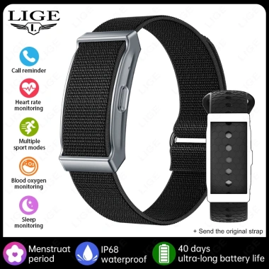 LIGE Vòng đeo tay thông minh không màn hình - Theo dõi nhịp tim, sức khỏe, chống nước - 834.900₫