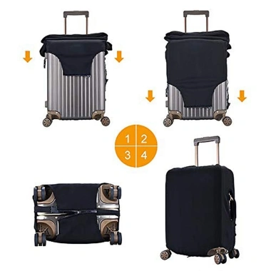 Line Puppy Maltese Hành Lý Giặt Vali Bảo Vệ Chống Trầy Xước 18-32 Inch 150.090